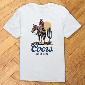 Coors Cowboy Western Graphic Tee Desert Aesthetic
